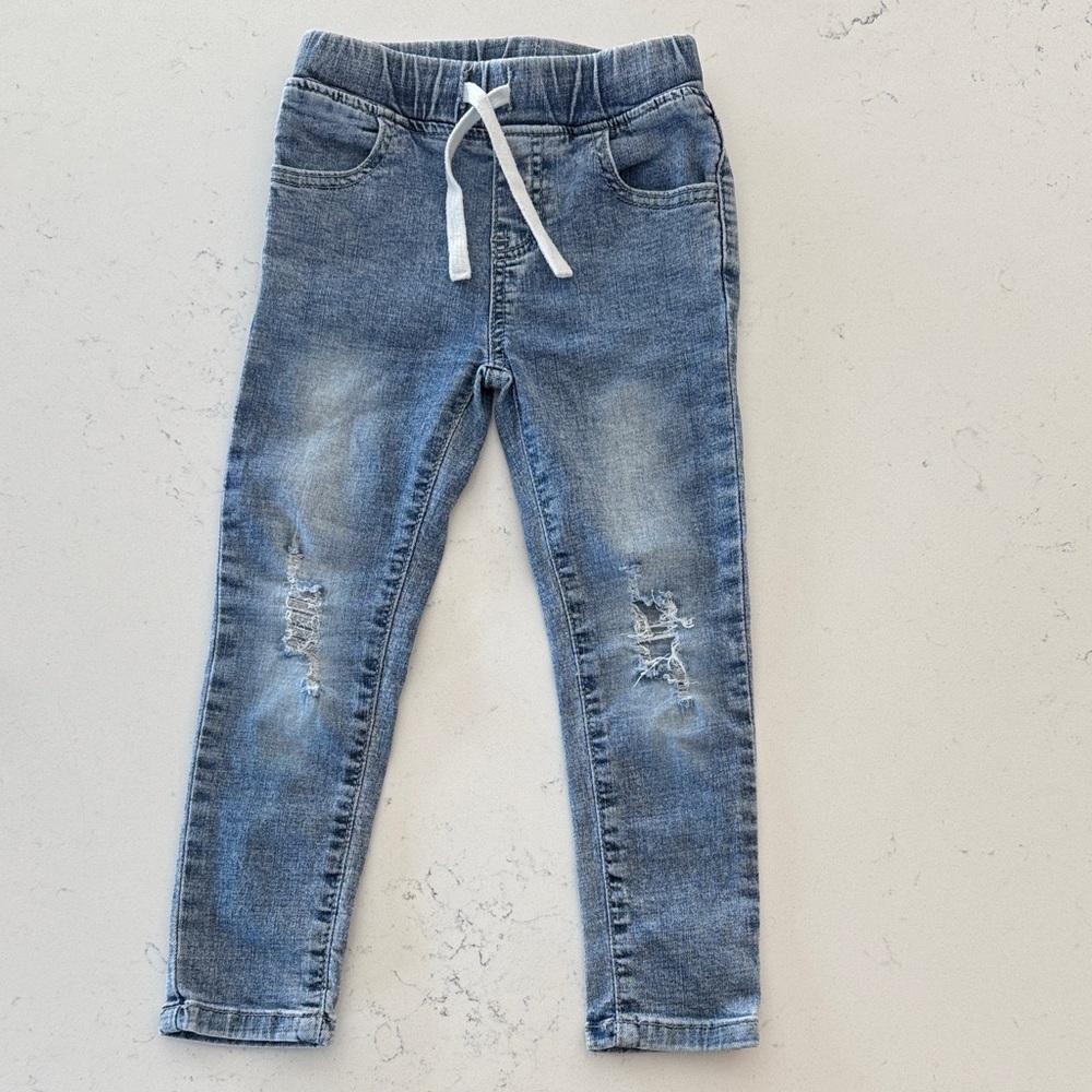 Little Bipsy Kids Distressed Denim Jeans - 3T/4T